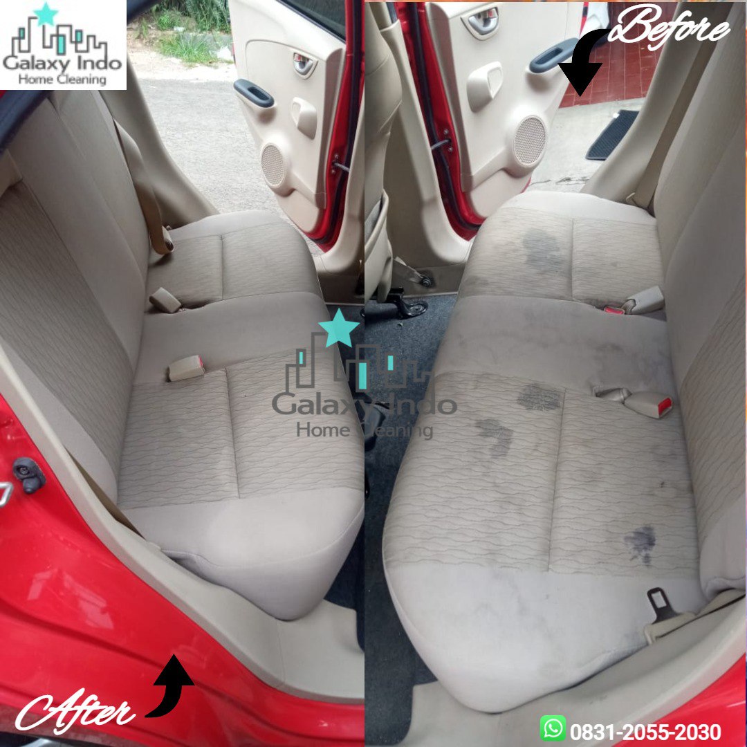 Hasil cuci jok mobil