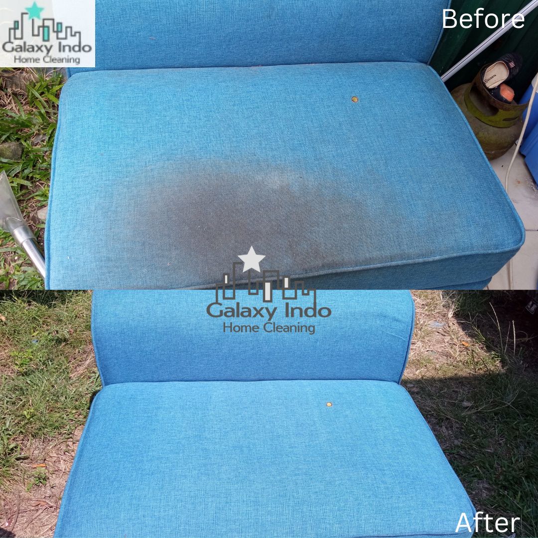 Hasil deep cleaning sofa